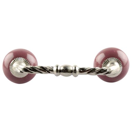 Solid Lavender Ceramic Cut Bridge Handles